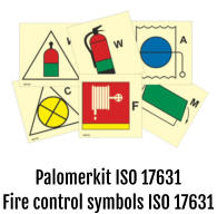Palomerkit ISO 17631 Fire control symbols ISO 17631