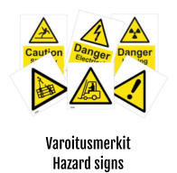 Varoitusmerkit Hazard signs