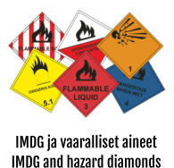 IMDG ja vaaralliset aineet IMDG and hazard diamonds