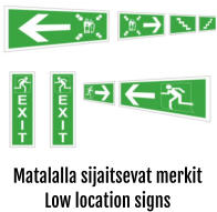 Matalalla sijaitsevat merkit Low location signs