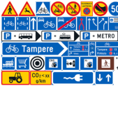 Liikennemerkit R1, R2, R3 Road signs R1, R2, R3