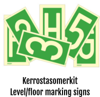 Kerrostasomerkit Level/floor marking signs