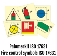 Palomerkit ISO 17631 Fire control symbols ISO 17631