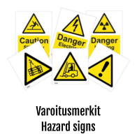 Varoitusmerkit Hazard signs