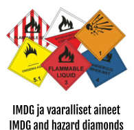 IMDG ja vaaralliset aineet IMDG and hazard diamonds