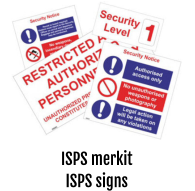 ISPS merkit ISPS signs