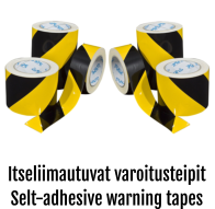 Itseliimautuvat varoitusteipit Selt-adhesive warning tapes